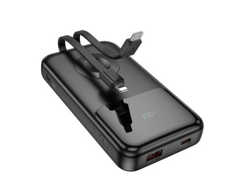 УМБ Hoco Q28 Victory 22.5W+PD20W fully compatible with watch charging cable 10 000mAh Black mag-6942007629379137361