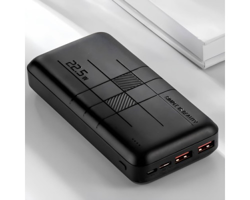 Універсальна мобільна батарея XO PR187 Fast charge light display PD20W+QC22.5W 10 000 mAh Чорний mag-692068083198257207