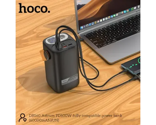 УМБ Hoco DB160 Astrum PD100W fully compatible power bank 60 000mAh Black (деф.пак.) mag-2000001599952144891