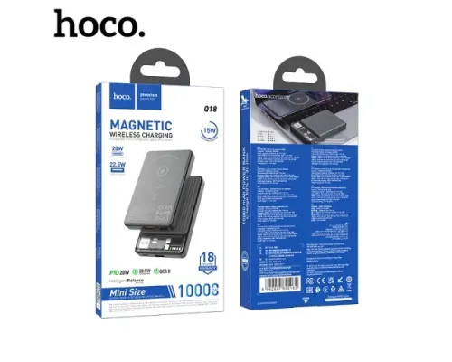УМБ Hoco Q18 Tourer 22.5W fully compatible with magnetic fast charging 10000mAh Black mag-6942007605182151391