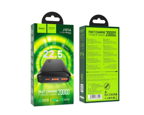 УМБ Hoco J101A Astute 22.5W fully compatible power 20 000mAh Black mag-6931474782496137577