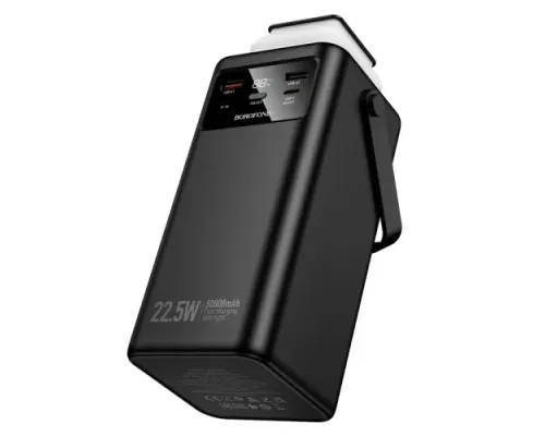 УМБ BOROFONE BJ65A High 22.5W+PD20W+four-cables 50000mAh чорна mag-6941991122040152918