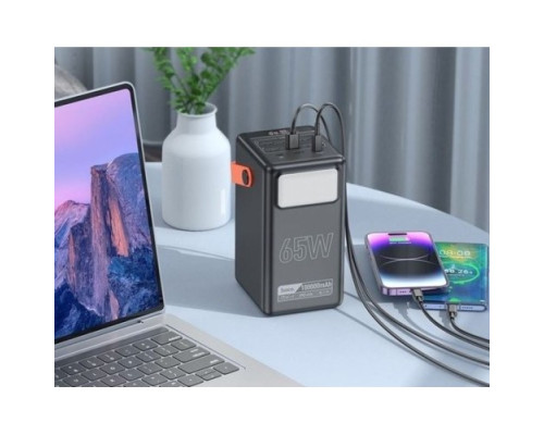 УМБ Hoco DB03 Max Centurion 65W fully compatible PB/Lamp/100 000mAh Black mag-694200763598156669