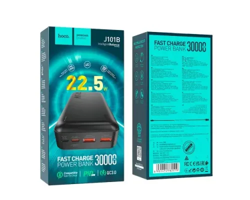 УМБ Hoco J101B Astute 22.5W fully compatible 30 000mAh Black (дефект пакув) mag-2000001474563146336