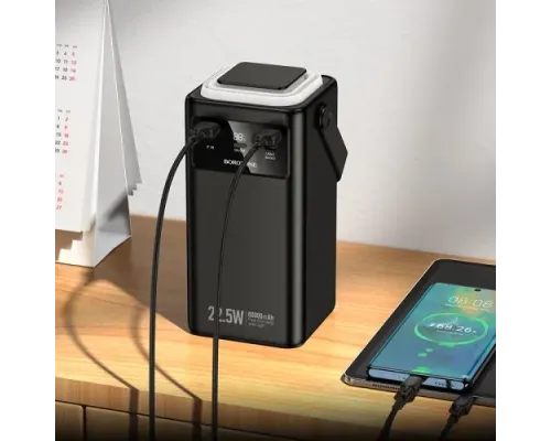 УМБ BOROFONE BJ65B High 22.5W+PD20W+four-cables 80000mAh чорна mag-6941991122057152919