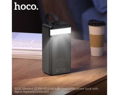 УМБ Hoco J123C Element 22.5W+PD20W fully compatible with LCD and LED-lamp 60 000mAh Black mag-694200761209860336
