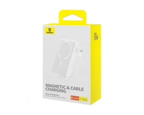 УМБ Baseus Magnetic Mini Wireless Fast Charge Type-C Edition 10 000 mAh 30W White P1002210B223-00 mag-6932172642778153210