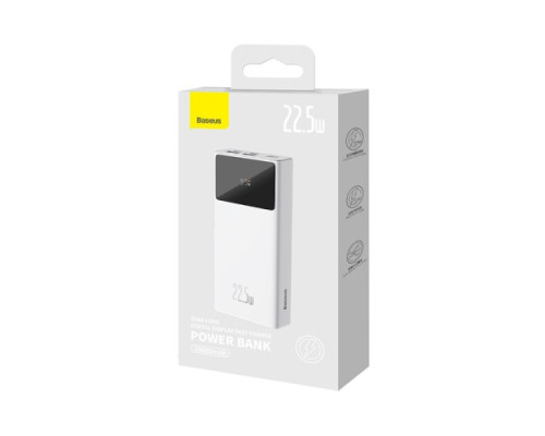 УМБ Baseus Star-Lord Digital Display Fast Charge 30 000 mAh 22.5W White PPXJ080102 mag-6932172620721131196