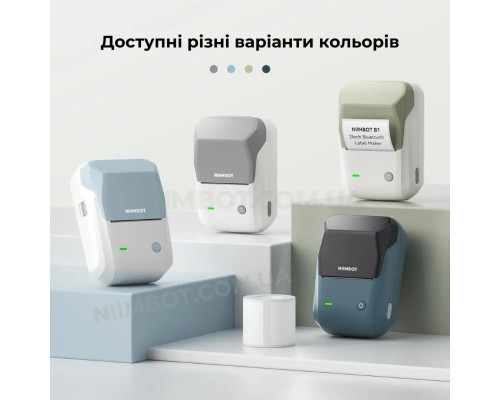 Термопринтер для друку наклейок NIIMBOT B1 Blue (1AC1222200A) (1AC1222200A)