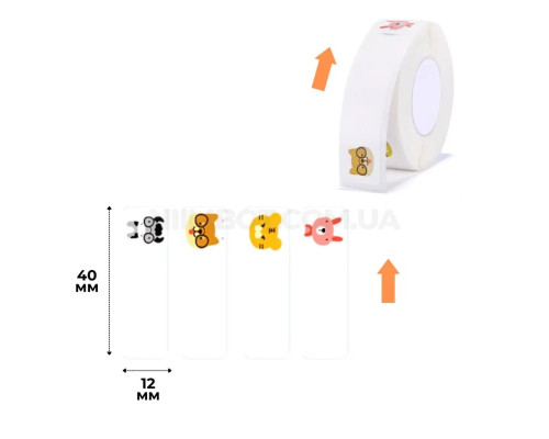 Етикетки NIIMBOT T12*40-160 ZOO Color For D11/D110/D101/H1S (A2A68301001) (A2A68301001)