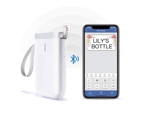 Термопринтер для друку наклейок NIIMBOT D11 White (A1B88128605) (A1B88128605)