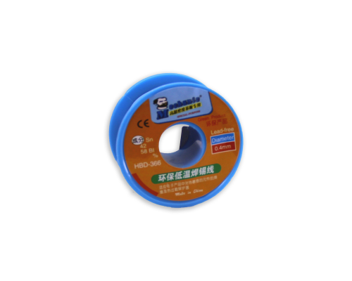 Припій дротяний MECHANIC HBD-366 Sn42% Bi58% (0.4mm) 40g для низьких температур PLS-00-00072287
