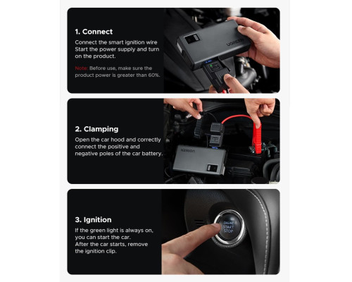 Автомобільний пуско-зарядний пристрій UGREEN ES702 12000mAh Car Jump Starter (UGR-35977)