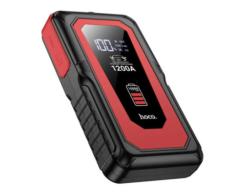 Автомобільний пуско-зарядний пристрій HOCO QS3 Victory car emergency starter power bank (10000mAh) Black (6942007635530)