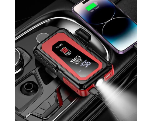 Автомобільний пуско-зарядний пристрій HOCO QS3 Victory car emergency starter power bank (10000mAh) Black (6942007635530)