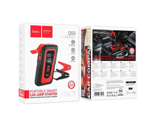Автомобільний пуско-зарядний пристрій HOCO QS3 Victory car emergency starter power bank (10000mAh) Black (6942007635530)