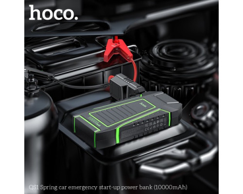 УМБ - пусковий пристрій (бустер) Hoco QS1 Spring car emergency start-up 10 000mAh Чорний mag-694200761143554339