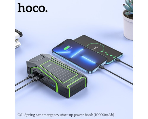 УМБ - пусковий пристрій (бустер) Hoco QS1 Spring car emergency start-up 10 000mAh Чорний mag-694200761143554339