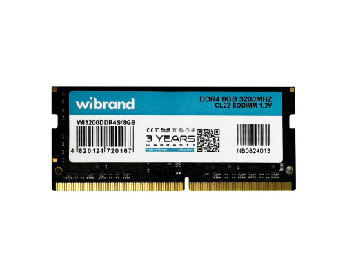 DDR4 Wibrand 8GB 3200MHz CL22 SODIMM (WI3200DDR4S/8GB)