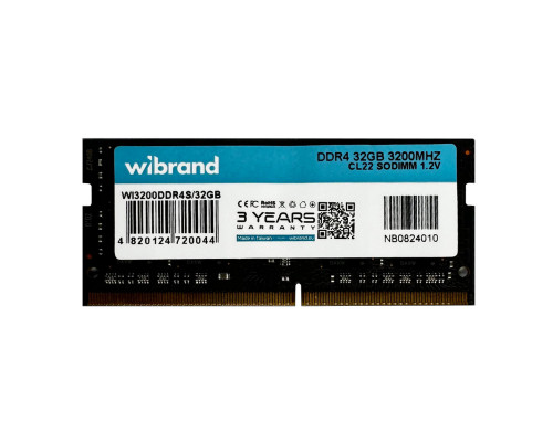 DDR4 Wibrand 32GB 3200MHz CL22 SODIMM (WI3200DDR4S/32GB)