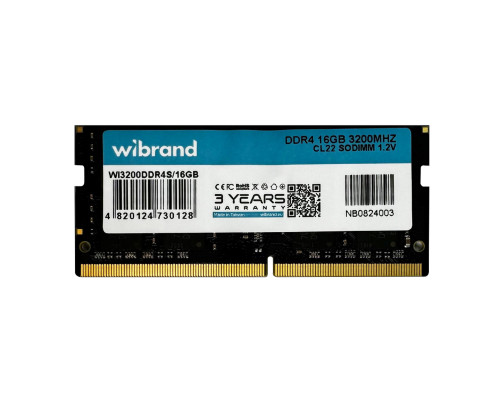 DDR4 Wibrand 16GB 3200MHz CL22 SODIMM (WI3200DDR4S/16GB)