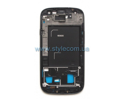 Корпусна рамка з проклейкою і шлейфами для Samsung Galaxy S3 I9300 black TPS-2701581100001