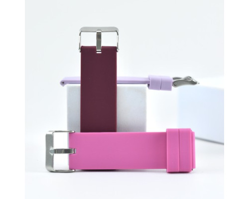 Ремінець SILICONE METAL CLAPS 20 mm. Red wine mag-2000001603833139936