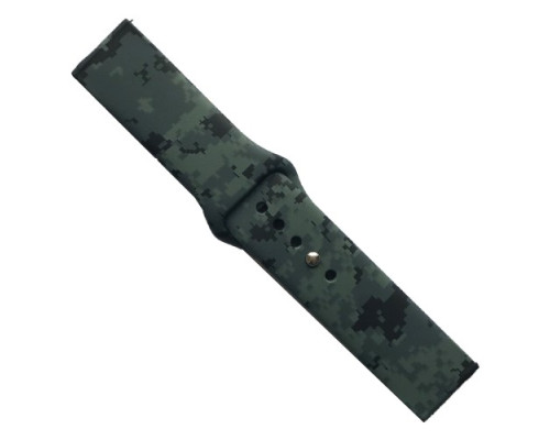 Ремінець SILICONE 22 mm. CAMOUFLAGE PIXEL Black-green 2 mag-2000001591178132778