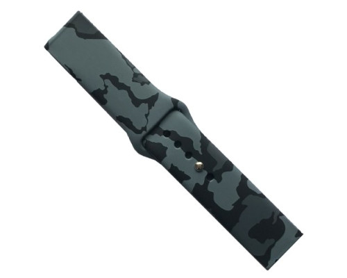 Ремінець SILICONE 20 mm. CAMOUFLAGE Black-grey mag-2000001591086132769
