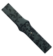 Ремінець SILICONE 20 mm. CAMOUFLAGE PIXEL Black-grey mag-2000001591093132770