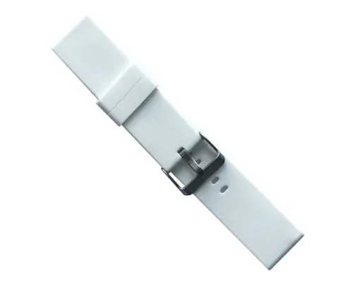 Ремінець SILICONE METAL CLAPS 22 mm. White mag-2000001604038145578