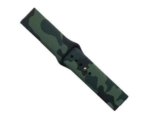 Ремінець SILICONE 22 mm. CAMOUFLAGE Black-green 1 mag-2000001591123132773