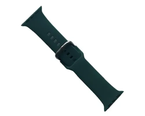 Ремінець для Apple Watch SILICONE METAL CLAPS 38/40/41mm Pine green mag-2000001647196147159