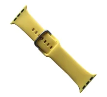 Ремінець для Apple Watch SILICONE METAL CLAPS 42/44/45/46/49mm Yellow mag-2000001647295147169
