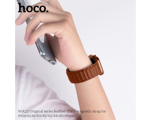 Ремінець Apple Watch HOCO iWatch WA24 Original series magnetic chain strap for iWatch 42-44mm brown mag-6942007617345137312