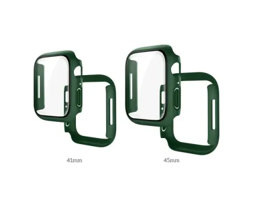 Бампер для Apple Watch HOCO iWatch7/8 WS4 Shadow 3D protective case+film (45mm) White mag-6931474785459151031