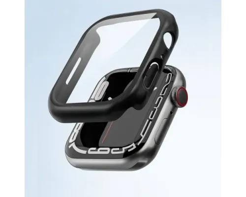 Бампер для Apple Watch HOCO iWatch7/8 WS4 Shadow 3D protective case+film (45mm) White mag-6931474785459151031