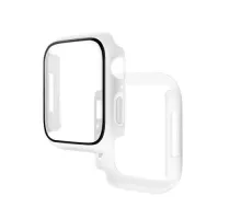 Бампер для Apple Watch HOCO iWatch7/8 WS4 Shadow 3D protective case+film (45mm) White mag-6931474785459151031