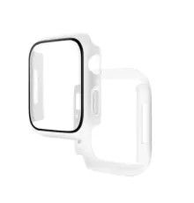 Бампер для Apple Watch HOCO iWatch7/8 WS4 Shadow 3D protective case+film (45mm) White mag-6931474785459151031