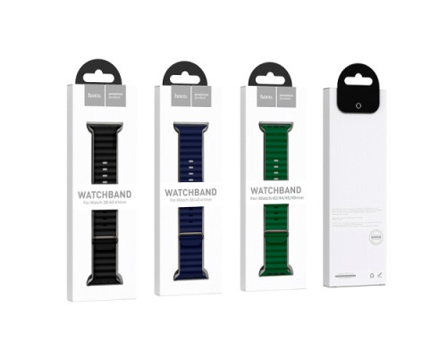 Ремінець Apple Watch HOCO iWatch WA12 Original Marine 2-buckle Silicone 38-41mm Yellow mag-693147478952539724