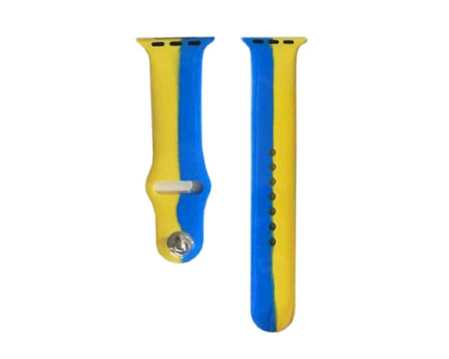 Ремінець для Apple Watch Silicone 42/44/45/46/49 mm S UKRAINIAN FLAG mag-200000140009846306