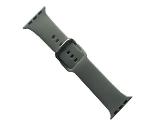 Ремінець для Apple Watch SILICONE METAL CLAPS 42/44/45/46/49mm New grey mag-2000001647400147180