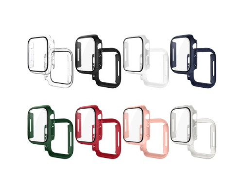 Бампер для Apple Watch HOCO iWatch7/8 WS4 Shadow 3D protective case+film (45mm) Green mag-693147478551035343