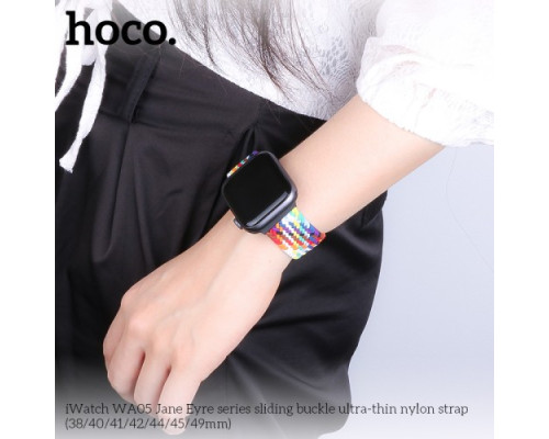 Ремінець Apple Watch HOCO iWatch WA05 Jane Eyre sliding buckle ultra-thin nylon 42-49mm W-patt7-colo mag-6931474786876141079
