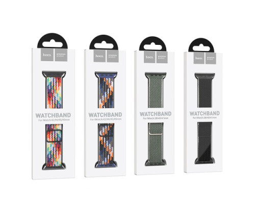 Ремінець Apple Watch HOCO iWatch WA05 Jane Eyre sliding buckle ultra-thin nylon 42-49mm W-patt7-colo mag-6931474786876141079