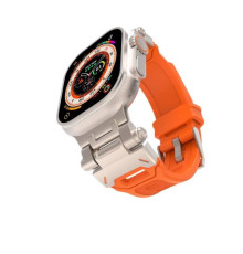 Ремінець Metal and Rubber для Apple Watch 42/44/45/49 Orange mag-200000152771930139