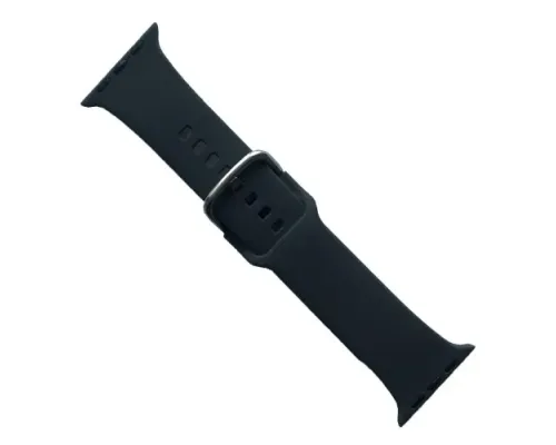 Ремінець для Apple Watch SILICONE METAL CLAPS 42/44/45/46/49mm Grey mag-2000001647318147171