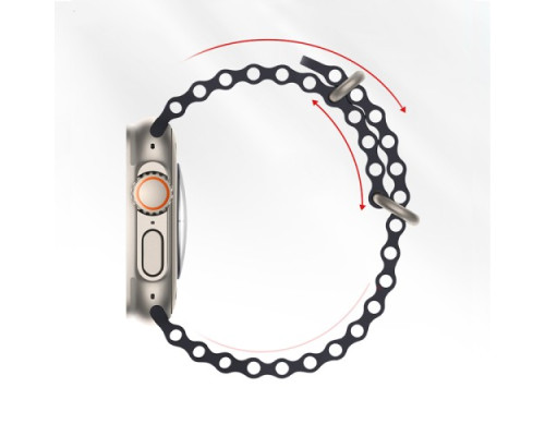 Ремінець Apple Watch HOCO iWatch WA12 Original Marine 2-buckle Silicone 42-49mm Yellow mag-6931474789532133832