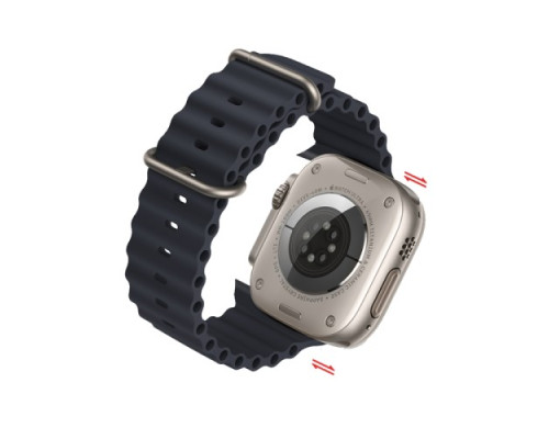 Ремінець Apple Watch HOCO iWatch WA12 Original Marine 2-buckle Silicone 42-49mm Yellow mag-6931474789532133832