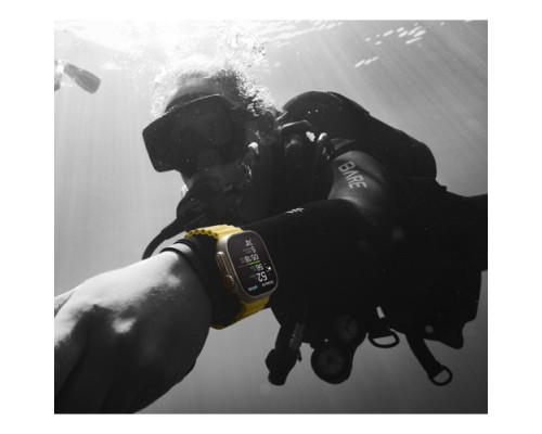 Ремінець Apple Watch HOCO iWatch WA12 Original Marine 2-buckle Silicone 42-49mm Yellow mag-6931474789532133832